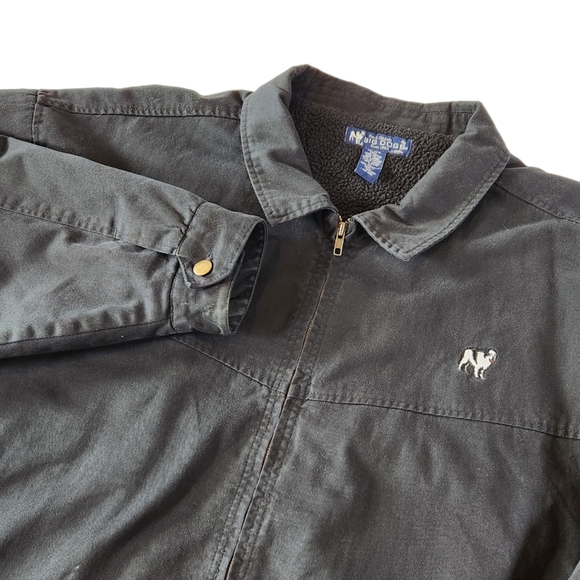 Big Dogs Other - Big Dogs Mens 3X Fleece Lined Jacket Coat Black Canvas Chore Utility Bomber 3XL